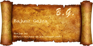 Bajusz Gejza névjegykártya